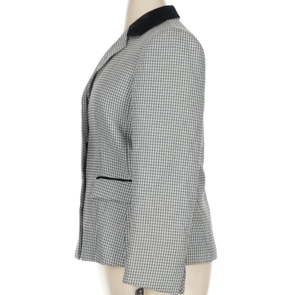 Evan Picone Houndstooth Velvet Collar Suit Blazer Jacket Women's 16W NWT - Picture 3 of 13